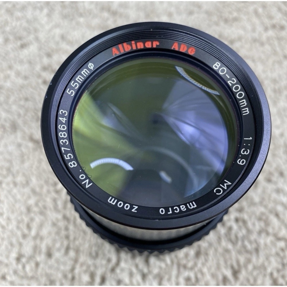 ALBINAR ADG 80-200mm 1:3.9 Macro Zoom Lens 55mm No 85738643 Untested